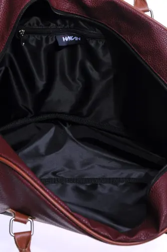 Gk25 Klasik Seyahat Valizi Spor Hastane Çantası El Ve Omuz Annebebek Çantası Kabin Boy Hostes Valiz-BORDO - 5