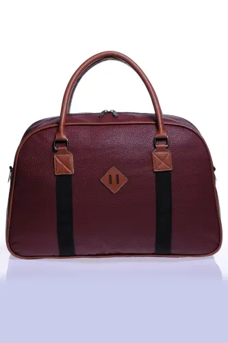 Gk25 Klasik Seyahat Valizi Spor Hastane Çantası El Ve Omuz Annebebek Çantası Kabin Boy Hostes Valiz-BORDO - BY HAKAN (1)