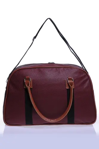 Gk25 Klasik Seyahat Valizi Spor Hastane Çantası El Ve Omuz Annebebek Çantası Kabin Boy Hostes Valiz-BORDO - 3