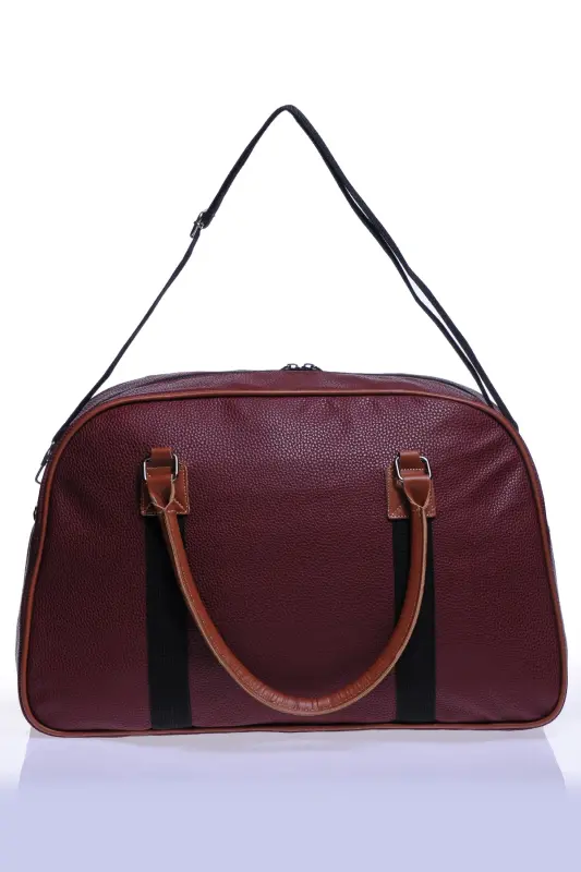 Gk25 Klasik Seyahat Valizi Spor Hastane Çantası El Ve Omuz Annebebek Çantası Kabin Boy Hostes Valiz-BORDO - 3