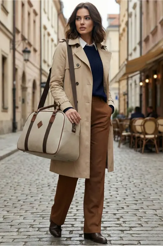 Gk25 Unisex Spor Çantası Ve El Valizi Vizon Taba-VİZON TABA - BY HAKAN