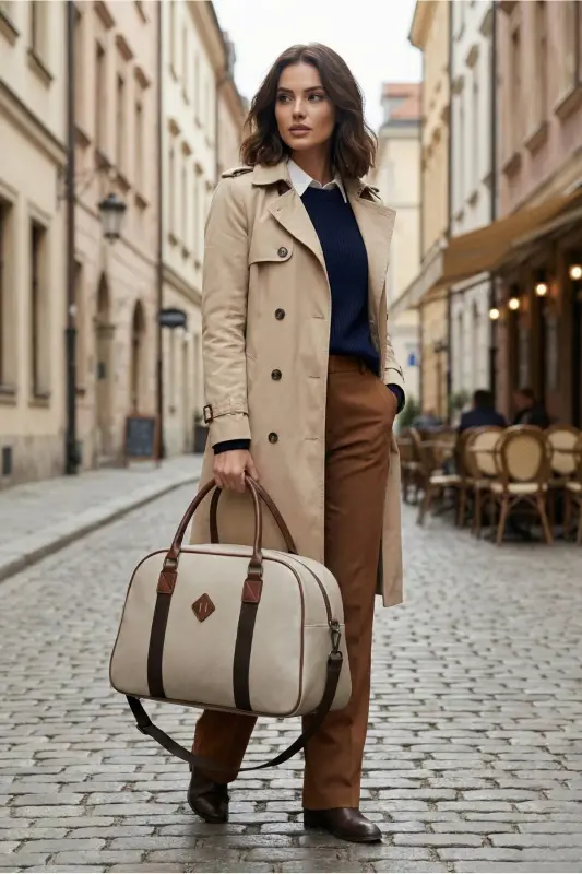 Gk25 Unisex Spor Çantası Ve El Valizi Vizon Taba-VİZON TABA - 2