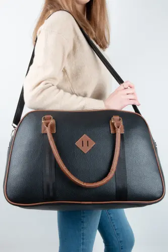 Gk25 Unisex Sports Bag and Carry-on Belinda Black-tan - 5