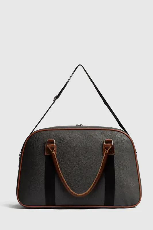 Gk25 Unisex Sports Bag and Carry-on Suitcase Grey-Tobacco - 3