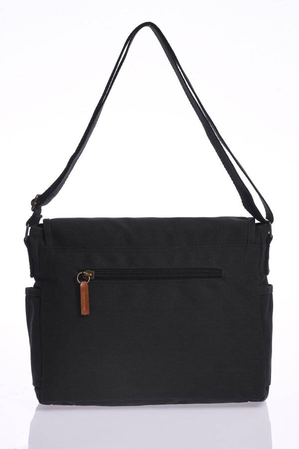 GK56 Canvas Messenger Bag Documents School University Laptop Notebook Macbook Tablet Daily Use Black - 9