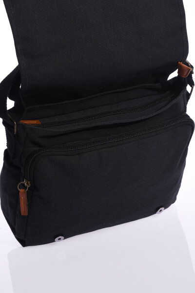 GK56 Canvas Messenger Bag Documents School University Laptop Notebook Macbook Tablet Daily Use Black - 5