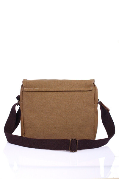 GK61 Canvas Messenger Bag Multi-Compartment University Shoulder Bag Macbook Tablet Bag Sand - 11