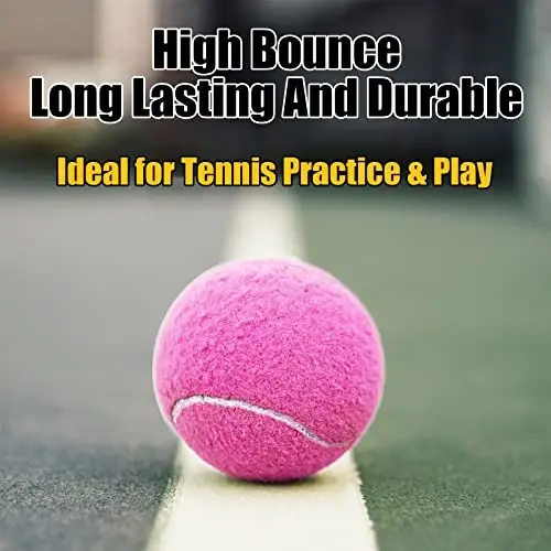 GKK Bardoshli Presslangan Tennis To'plari - 12 dona Sariq Keçe Boshlang'ichlar va Itlar uchun Mashq To'plari - 4