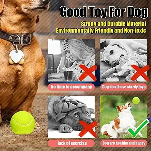 GKK Durable Pressurized Tennis Balls - 12 Pack Yellow Felt Training Balls for Beginners and Dogs - GKK (1)