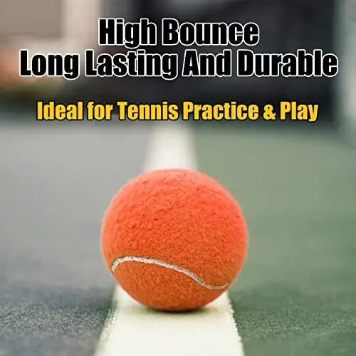 GKK Durable Pressurized Tennis Balls - 12 Pack Yellow Felt Training Balls for Beginners and Dogs - 5