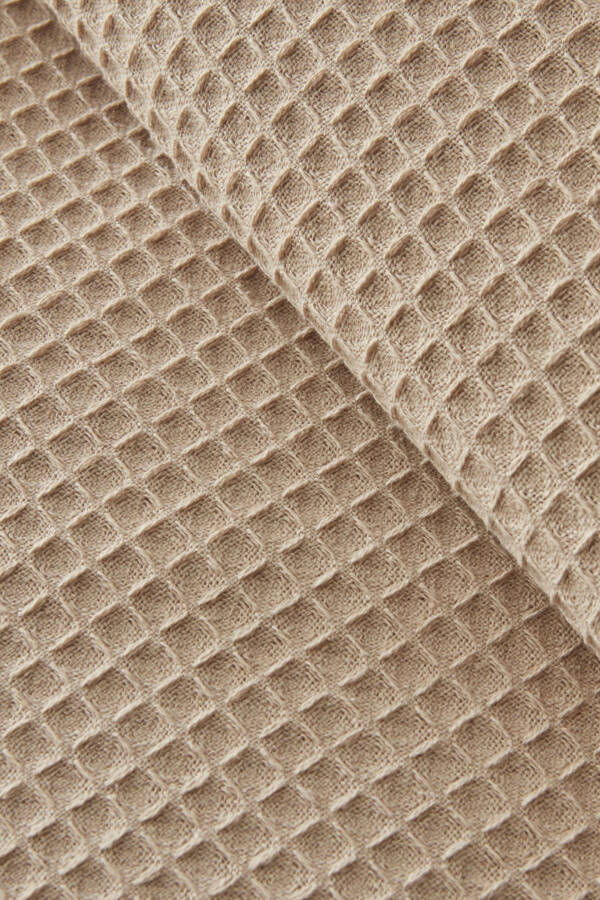 Glam Double Bed Quilted Throw 200x220 Cm Beige - 5