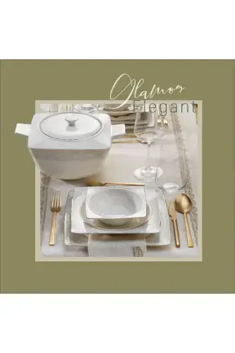 Glamor Elegant Ovqat To'plam - 60 Don - Oq - SCHAFER (1)