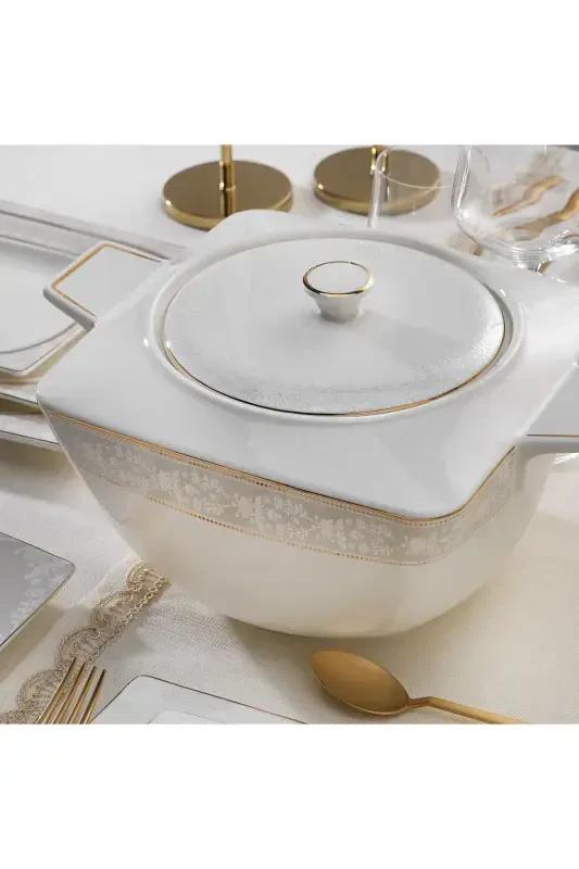 Glamor Elegant Ovqat To'plam - 60 Don - Oq - 4