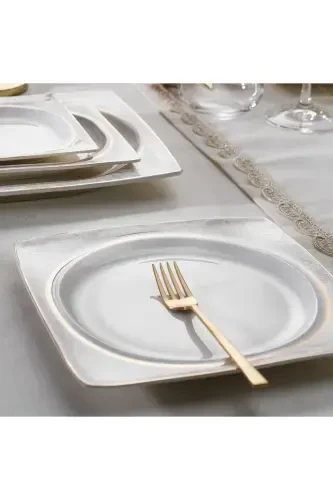 Glamor Elegant Ovqat To'plam - 60 Don - Oq - 6