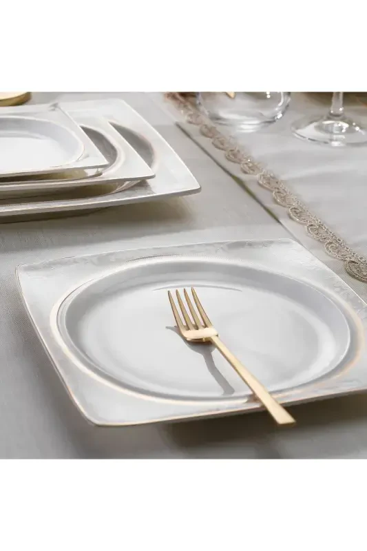 Glamor Elegant Ovqat To'plam - 60 Don - Oq - 6