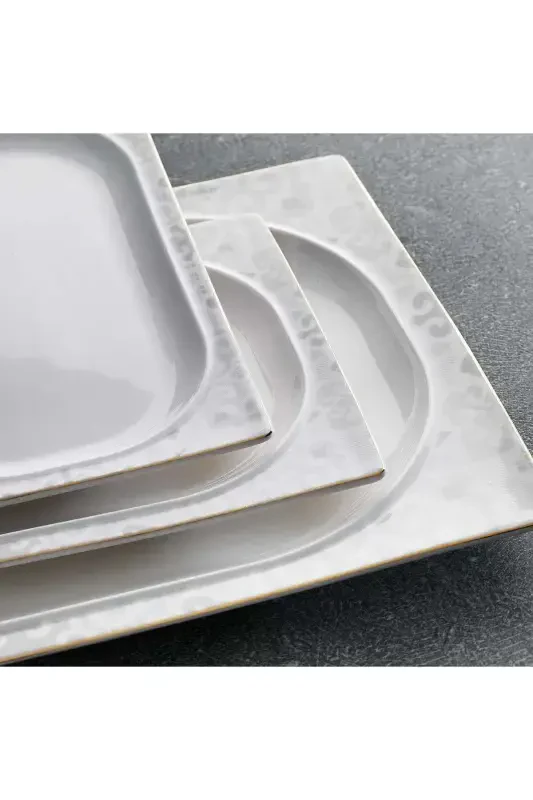 Glamor Point Dinner Set - 60 Pieces - White - 2