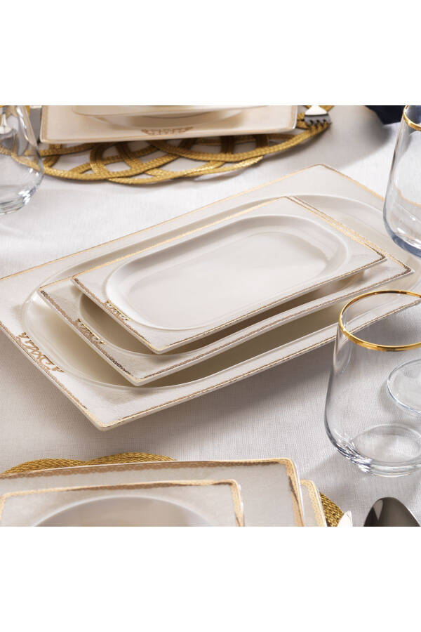 Glamor Regal Dinner Set - 60 Pieces - Gold - 2