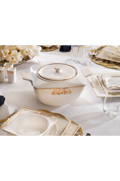 Glamor Regal Dinner Set - 60 Pieces - Gold - 6