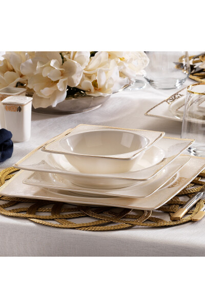 Glamor Regal Dinner Set - 60 Pieces - Gold - 10