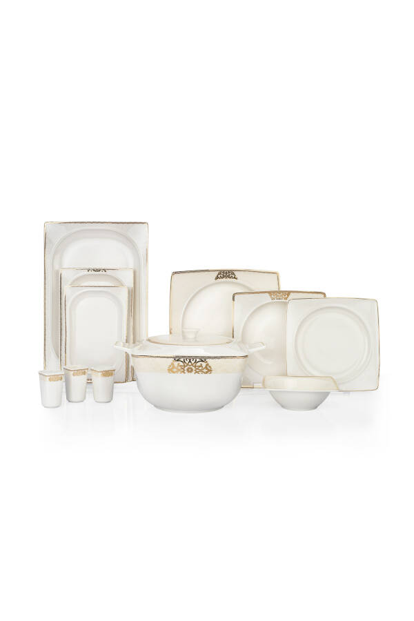 Glamor Regal Dinner Set - 60 Pieces - Gold - 15