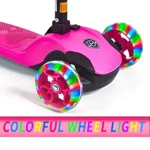 GLAMUP Kids Kick Scooter 3 Wheels, Kids Scooter Height Adjustable Handlebar, Lean-to-Steer System & Easy-Folding Mechanism, Ages 3-14 Boys and Girls - 5