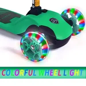 GLAMUP Kids Kick Scooter 3 Wheels, Kids Scooter Height Adjustable Handlebar, Lean-to-Steer System & Easy-Folding Mechanism, Ages 3-14 Boys and Girls - 5