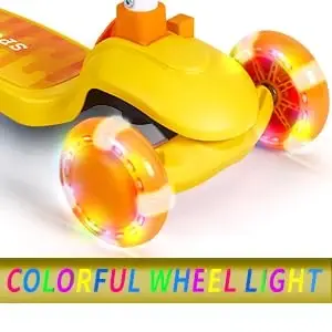 GLAMUP Kids Kick Scooter 3 Wheels, Kids Scooter Height Adjustable Handlebar, Lean-to-Steer System & Easy-Folding Mechanism, Ages 3-14 Boys and Girls - 5