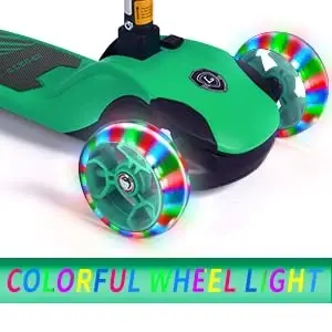 GLAMUP Kids Kick Scooter 3 Wheels, Kids Scooter Height Adjustable Handlebar, Lean-to-Steer System & Easy-Folding Mechanism, Ages 3-14 Boys and Girls - 3