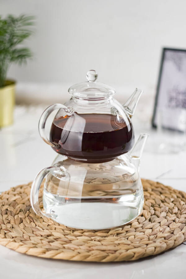 Glass Teapot and Glass Cup Set Glass Tumbler Tea Coffee Set (9 Pieces) - 3