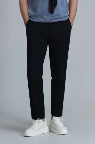 Glen Smart Erkaklar uchun Chino Shimlar Slim Fit Ko'k - LUFIAN (1)