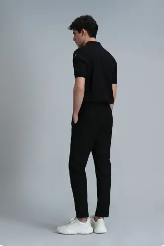 Glen Smart Erkaklar uchun Chino Shimlari Slim Fit Qora - 6