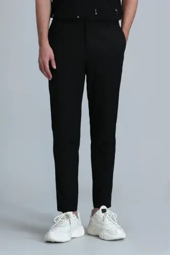 Glen Smart Erkek Chino Pantolon Slim Fit Siyah-Siyah - LUFIAN (1)