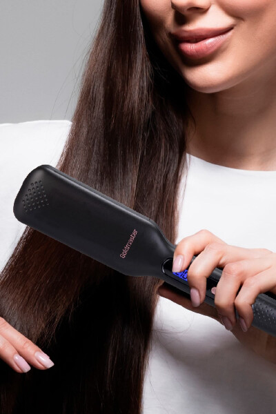 Gliss Digital Display Ceramic Wide Plate 360 Degree Rotatable Cord Ionic Hair Straightener - 31