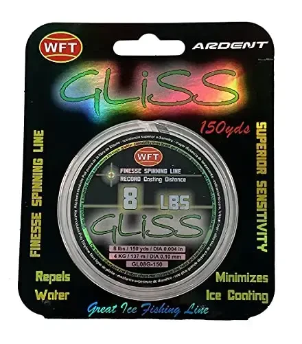 Gliss Fishing Line / 8-40 Lb. - 150 Yards/Green/Zero Stretch/Eng pastga cho'zilish/Kuchga nisbatan eng kichik diametr/Ultimate sezuvchanlik va yuqori darajadagi liniyani boshqarish/O'rimdan ham ingichka va xuddi shunday kuchli - ARDENT