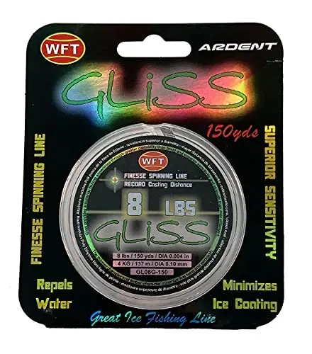 Gliss Fishing Line / 8-40 Lb. - 150 Yards/Green/Zero Stretch/Eng pastga cho'zilish/Kuchga nisbatan eng kichik diametr/Yuqori sezuvchanlik va Superior Line boshqaruvi/O'rimdan yupqaroq va xuddi shunday kuchli - ARDENT