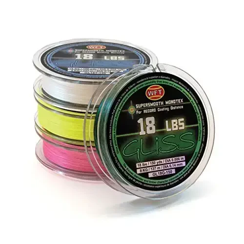 Gliss Fishing Line / 8-40 Lb. - 150 Yards/Green/Zero Stretch/Eng pastga cho'zilish/Kuchga nisbatan eng kichik diametr/Yuqori sezuvchanlik va Superior Line boshqaruvi/O'rimdan yupqaroq va xuddi shunday kuchli - 2