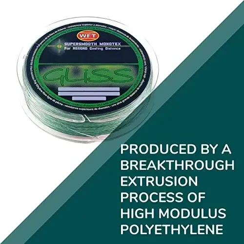 Gliss Fishing Line / 8-40 Lb. - 150 Yards/Green/Zero Stretch/Eng pastga cho'zilish/Kuchga nisbatan eng kichik diametr/Yuqori sezuvchanlik va Superior Line boshqaruvi/O'rimdan yupqaroq va xuddi shunday kuchli - 3