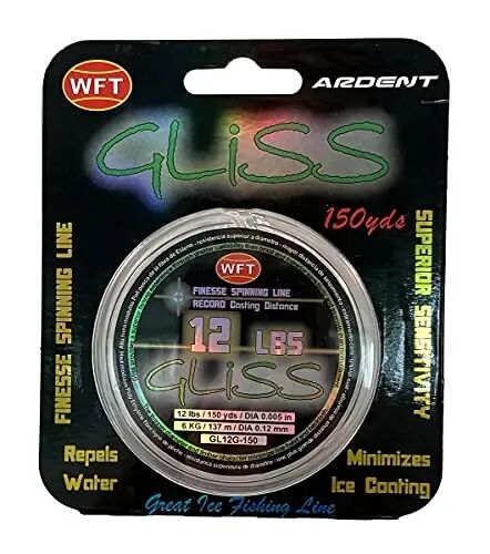 Gliss Fishing Line / 8-40 Lb. - 150 Yards/Green/Zero Stretch/Lowest Diameter to Strength Ratio/Ultimate Sensitivity and Superior Line Management/Thinner Than Braid and Just as Strong - Ardent