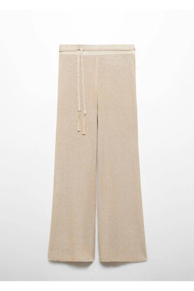 Glitter Knit Flare Pants - 3