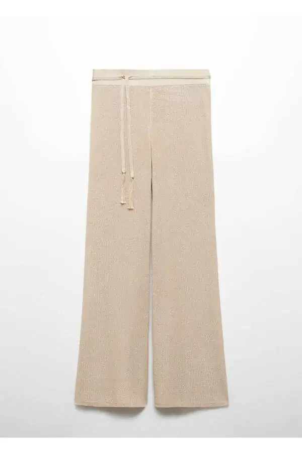 Glitter Knit Flare Pants - 3