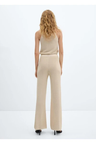 Glitter Knit Flare Pants - 4