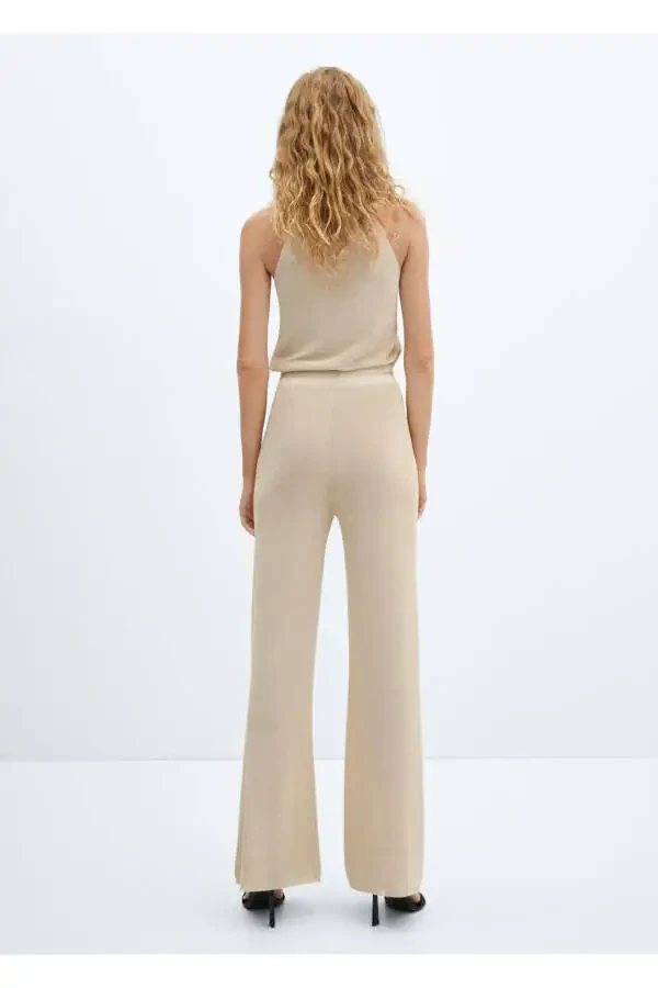 Glitter Knit Flare Pants - 4