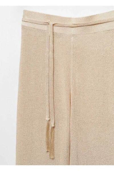 Glitter Knit Flare Pants - 5