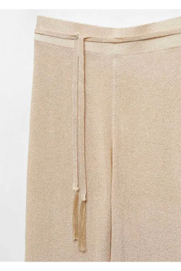 Glitter Knit Flare Pants - 5