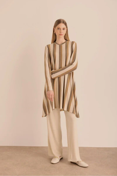 Glitter Knitted Asymmetric Tunic - AKER (1)