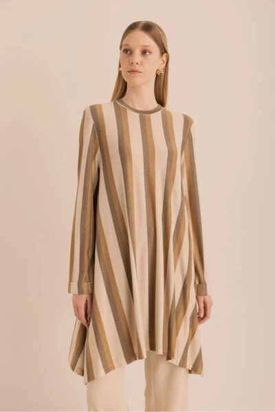 Glitter Knitted Asymmetric Tunic - 4