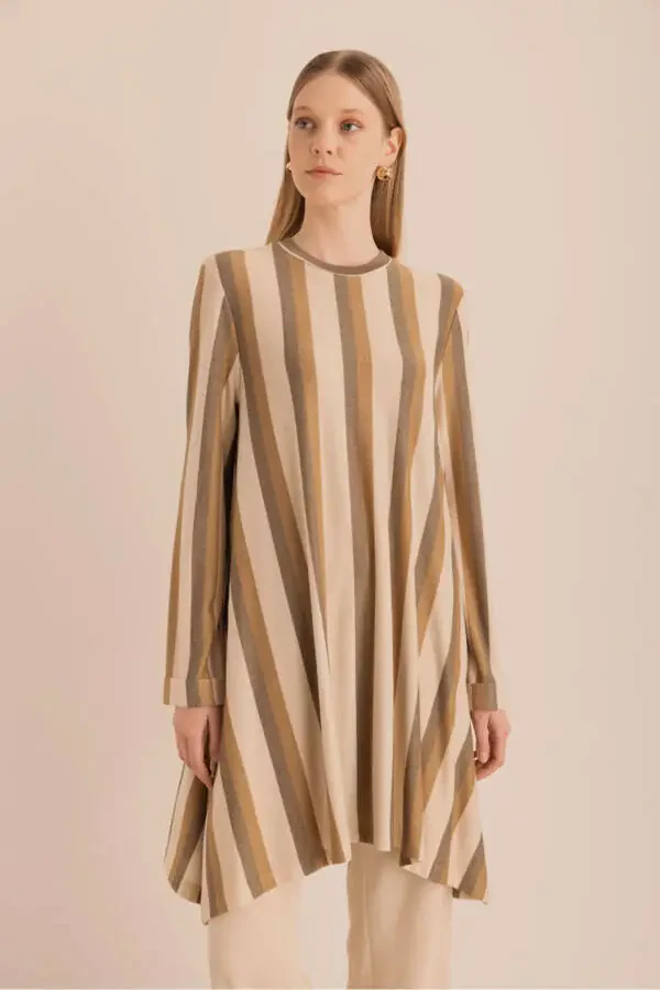 Glitter Knitted Asymmetric Tunic - 4