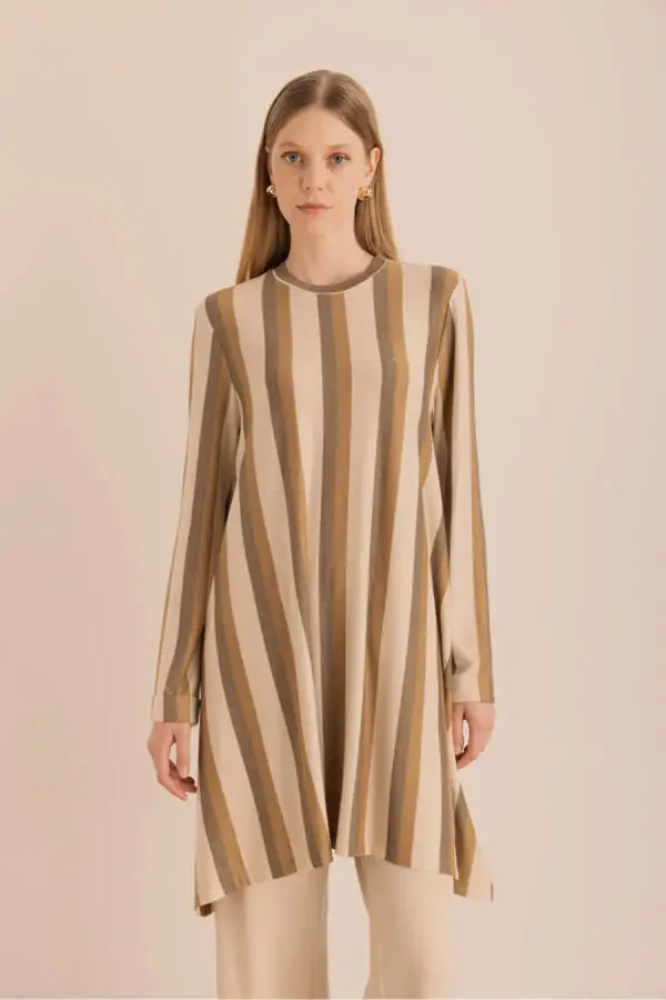 Glitter Knitted Asymmetric Tunic - 5