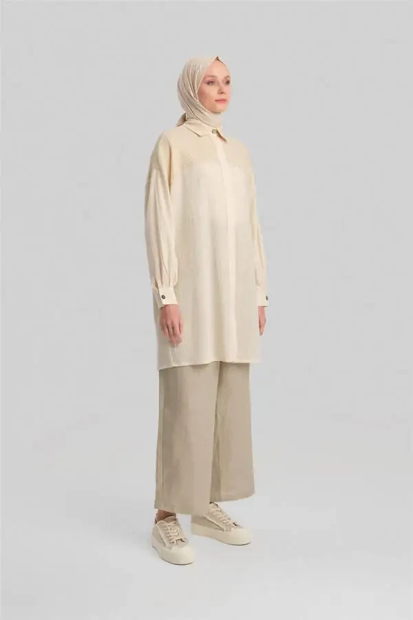 Glittery Mesh Tunic 24y3541 Moonstone - 3