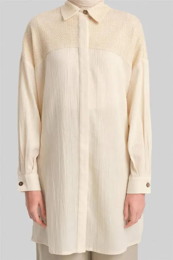 Glittery Mesh Tunic 24y3541 Moonstone - 5